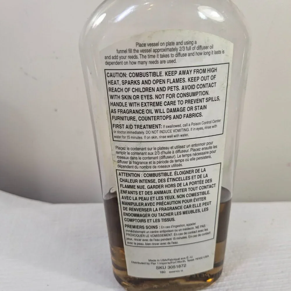 Vintage Pier 1 Imports Patchouli Reed Diffuser Home Fragrance Refill pier1 READ‎